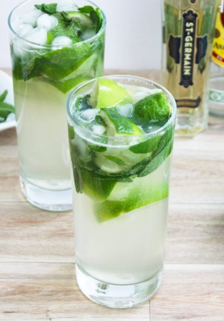 Rum Cocktail Idea - Mojito Elderflower Cocktail