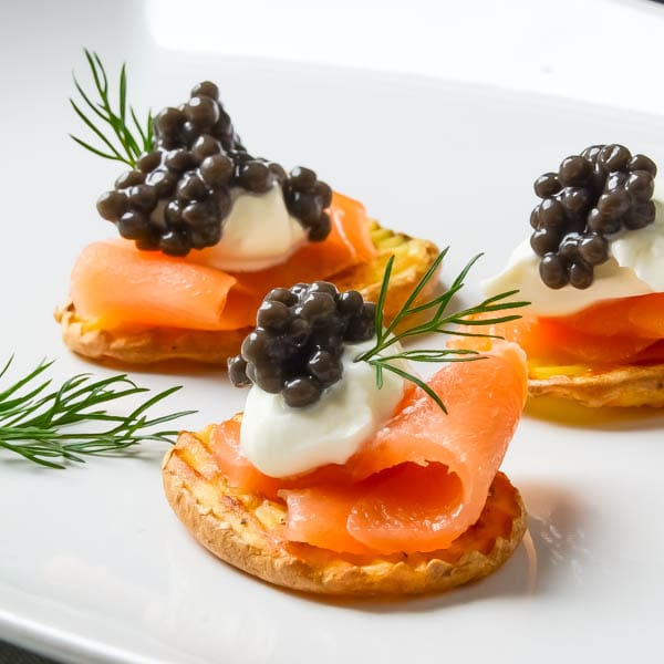 Elegant Smoked Salmon Appetizer with Caviar Idea - Smoked Salmon Appetizers for Your Next Wine Tasting Party