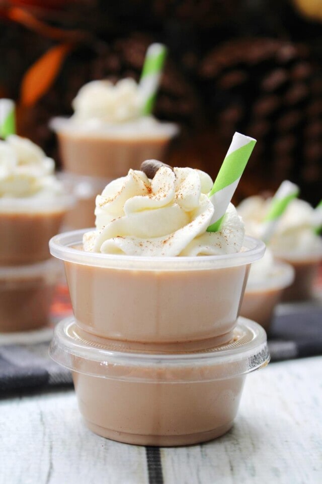 Pumpkin Spice Latte Jello Shots - Aspiring Winos