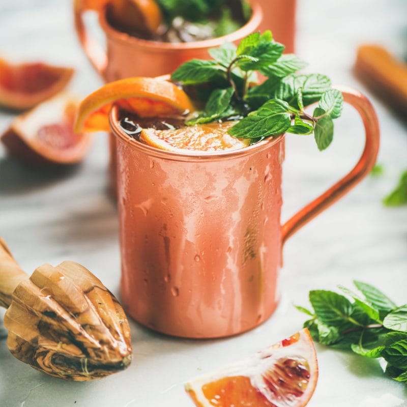 Blood Orange & Pomegranate Syrup Moscow Mule