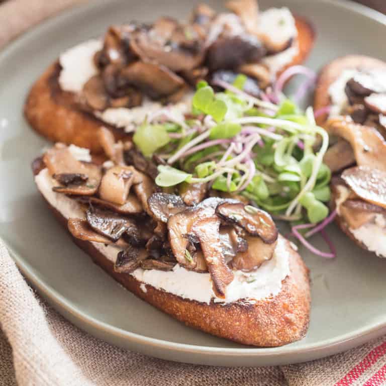 Mushroom Dishes to Pair with Pinot Noir - Mushroom Toast with Goat Cheese