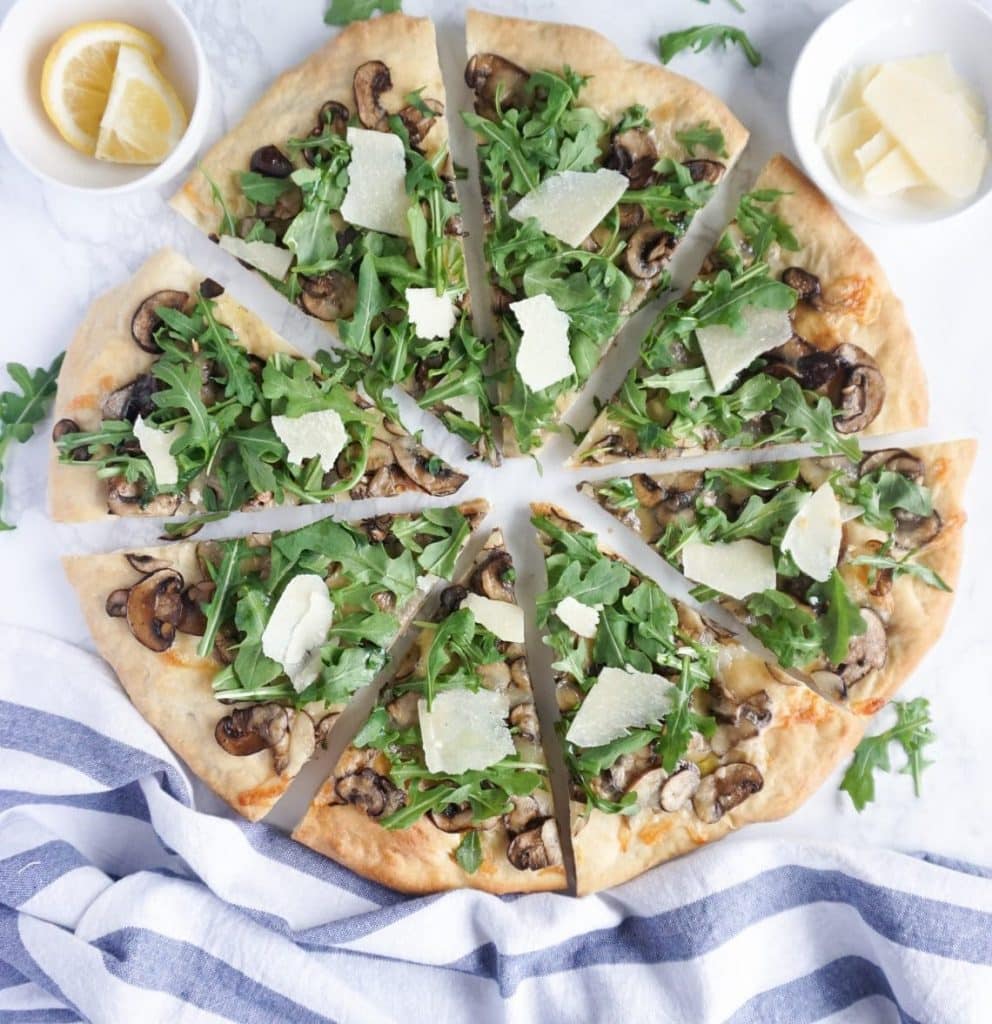 Our Favorite Mushroom Dishes To Pair With Pinot Noir - Arugula Mushroom Pizza