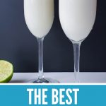 The best creamy margarita cocktail! | Try this spin on the classic margarita today, it's smooth and rich, without the bite of a traditional tequila margarita. The lime flavour comes through and it's frothy and delicious. #cocktail #tequila #margarita #bartending