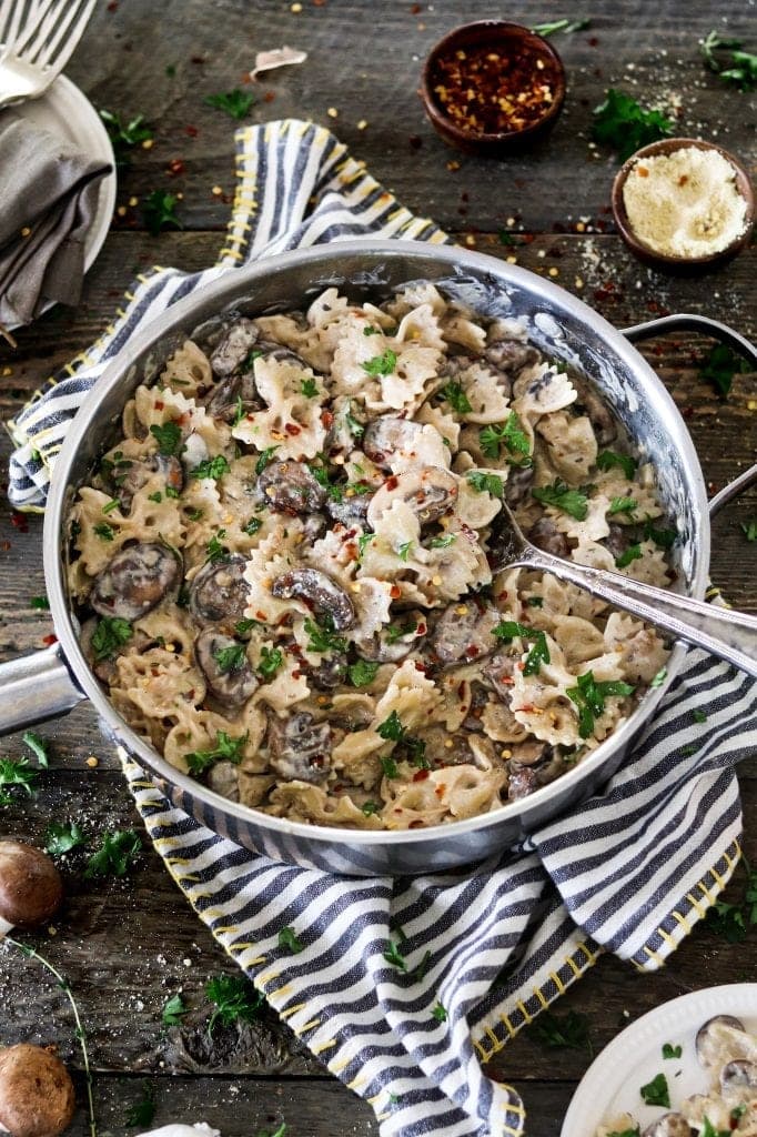 Mushroom Dishes to Pair with Pinot Noir - vegan mushroom stroganoff