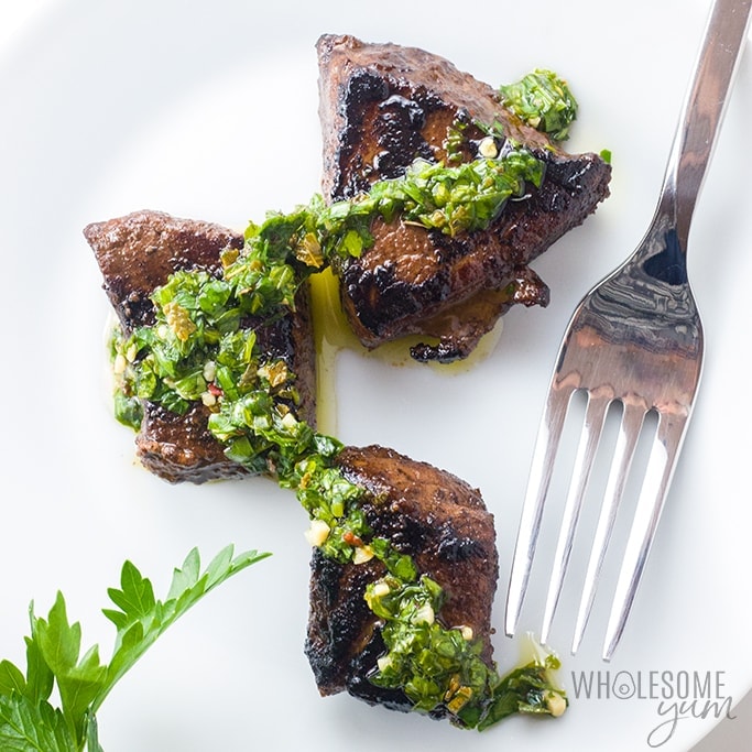 Steak Bites Appetizer Recipe With Chimichurri Dipping Sauce