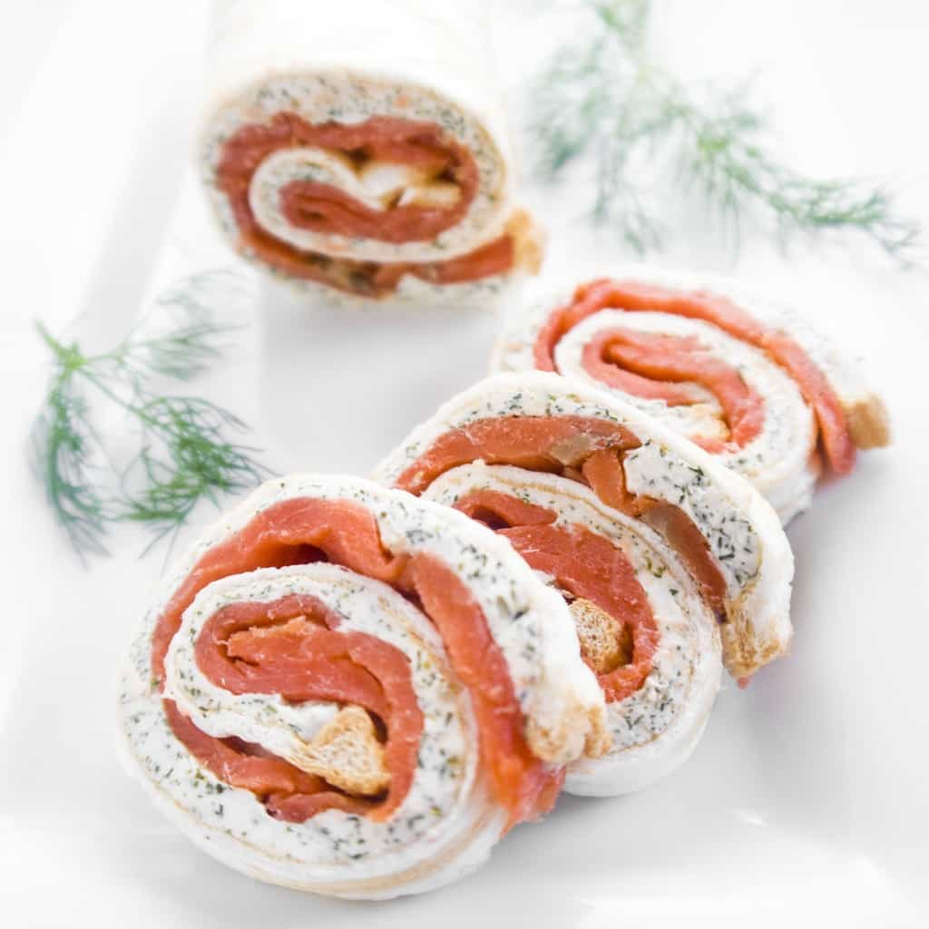 Smoked Salmon Roulade - Smoked Salmon Appetizers for your next wine tasting